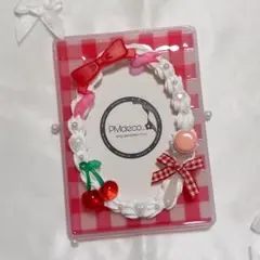 硬質ケース B7サイズ ホイップデコ ギンガムチェック 赤 B7-157