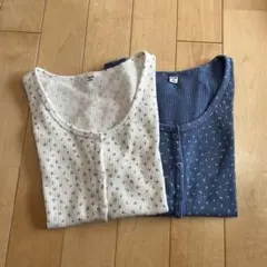 UNIQLO ワッフルフルオープンミニt 花柄 2枚セット