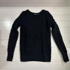 GAP ブラック ケーブルニット セーター XXS