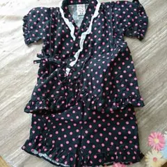 90㎝甚平ピンクドット上下セット