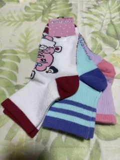 おぱんちゅうさぎソックス【23〜25cm】3足セットのサムネイル