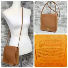 COACH オールドコーチワンショルダーバッグ USA製 クラブタンレザー難有品