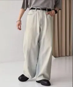 ヴィンテージメイクバギーセミワイドデニムパンツ