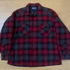 ロ*コ様 カーキ 赤 pendleton ウール ボードシャツ チェック USA