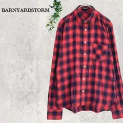 1917 バンヤードストーム　チェックシャツ　シャツ　秋服　ストリート　赤　長袖