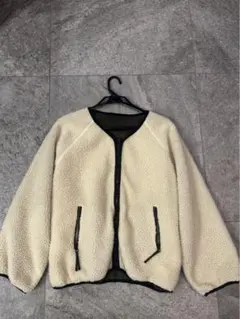 Kastane リバーシブル 보아 재킷 아이보리