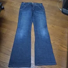 YANUS ブーツカットデニム ダークブルー