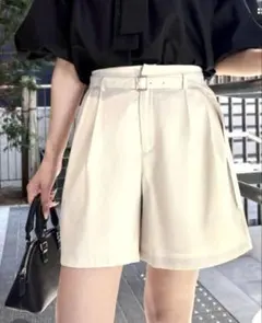 qung Toujours belt short pt ショートパンツ レザー - メルカリ