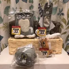 トムとジェリー　HAPPYくじ　B賞　ぬいぐるみ　トム　階段　ソーセージ