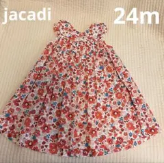 【試着のみ】jacadi 花柄ワンピース 24m