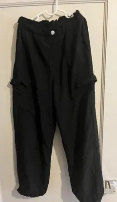 グローバルワーク　キッズ　ドロストカーゴパンツ　ブラック150cm