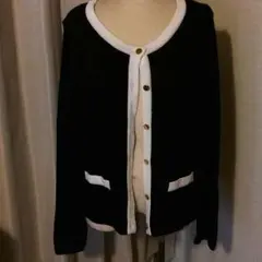 バイカラーカーディガン