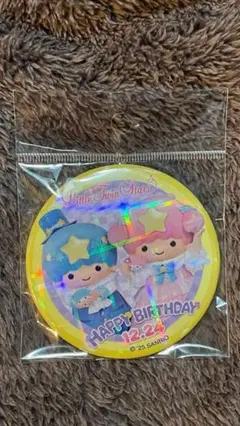 キキ＆ララ 2025バースデーグッズ サンリオ ピューロ限定 ホログラム缶バッジ