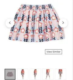 Seed Heritage ペールブルー シャーリングフローラルスカート