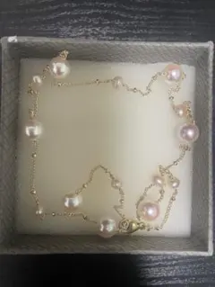 本真珠照り良いステーションネックレス