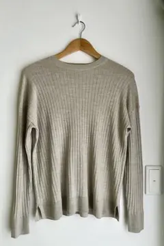 ユニクロ　UNIQLO メリノブレンドリブクルーネックセーター Sサイズ　ニット