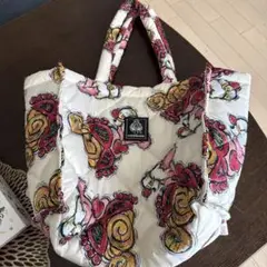カラフル花柄トートバッグ