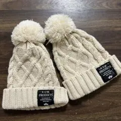 【週末限定価格】ケーブル編みニット帽 52-26cm