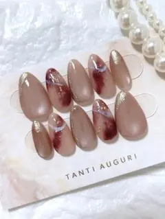 【現品】Sサイズ　マグネット　ベージュピンク　ミラー　ニュアンス