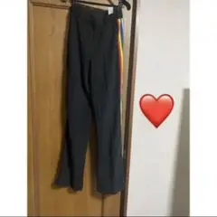 ZARA ブラック サイドストライプ スラックス XS