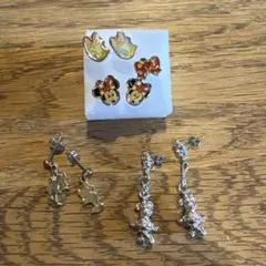 ディズニーリゾート　ミニーマウス　デイジーダックピアス