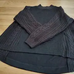 BEAMS ダークグレー ネイビーニットセーター　新品未使用　FREEE