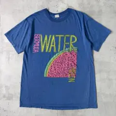 90s USA古着　water melon　Tシャツ　グラフィック　アート　青のサムネイル