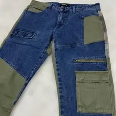 Desigualデシグアル W34 デニムパンツ ブッシュパンツ マルチポケット