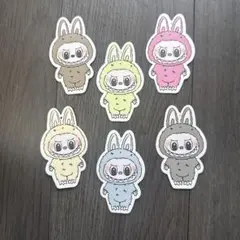 Exciting Macaron Labubu ステッカー 6枚セット