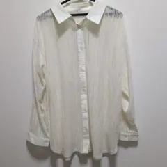 アイボリー 長袖シャツ L