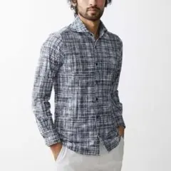 MICHEL KLEIN HOMME 《日本製》プリントジャージシャツ Mのサムネイル