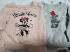 ミニーマウス トレーナー とニットの2点セット