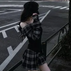 belearmimi チェックシャツミニワンピース