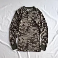 [TK様] 00s USA label camo henry neck TEE