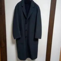 ★美品★UNIQLO　U メンズダークグレー チェスターコート