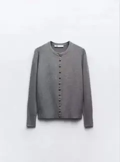 【ZARA】ボタンニットカーディガン M