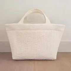 ビッグマルシェバッグ 2way 6ポケット フリルなし アイボリー