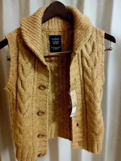 【新品タグ付き】w closet ケーブル編み ニットベスト Fサイズ