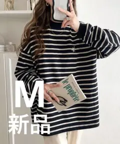 新品　classicalelf ワンポイント刺繍モックネック長袖Tシャツ