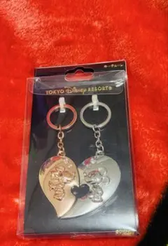 東京ディズニーリゾート ハート型キーホルダー2個セット　ミキミニニコイチ