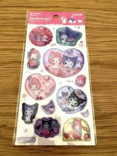 ポップデコパーティー　わたあめカプセルシール　マイメロディ クロミ　サンリオ