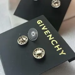 GIVENCHY ジバンシィ ロゴ サークル ピアス ゴールド