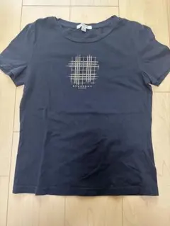 BURBERRY 黒 チェック柄 Tシャツ Sのサムネイル