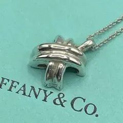 極美品　ティファニー　ネックレス　シグネチャー　クロス　シルバー　925