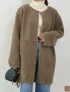 ReEDIT ムートン風 ボアコート 2WAY