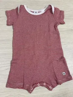 【プチバトー】ストライプロンパース 67cm