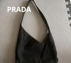 PRADA プラダ ワンショルダー ホーボー 三角ロゴ ナイロン ブラック