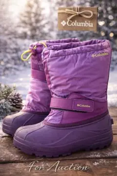 Columbia キッズブーツ 紫色 防水　22センチ