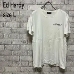 【Ed Hardy 】エドハーディ Tシャツ size L ホワイト お洒落