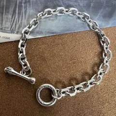 シルバー チェーンブレスレット トグル式